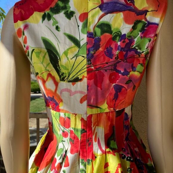 Y2K Eliza F Floral Garden Tea Party Dress - Multicolor - Picture 6 of 10